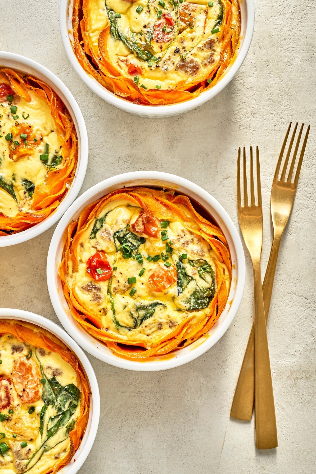 Sausage Quiche with Sweet Potato Crust