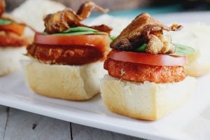 Salmon BLT sliders